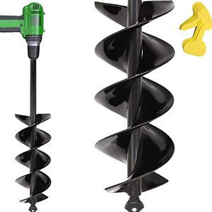 lot 82363 image: Tcbwfy Garden Auger Drill Bit For Planting 3X16.5Inch,Total Solid Barrel Extensive Blades,For Planting Flowers Bulbs,Rapid Planter Earth Post Umbrella Hole Digger For 38Hex Drive Drill Work For Any Kinds Soil