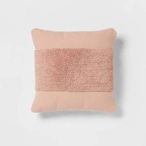 lot 1651 image: Modern Tufted Square Throw Pillow Blush - Project 62�� 18x18