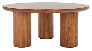 lot 1656 image: COF6604A Mork 3 Leg Round Coffee Table, Natural- Retail $345.00