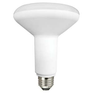 lot 1635 image: Great Value LED Light Bulb 9W (65W Equivalent) BR30 Floodlight Lamp E26 Medium Base Dimmable Soft White 4-Pack