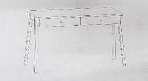 lot 5033 image: Washington Writing Desk, Walnut Wood