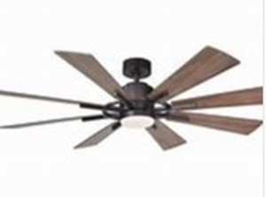 lot 3602 image: Parrot Uncle Farmhouse Wooden 8 Blade LED Large Celling Fan
