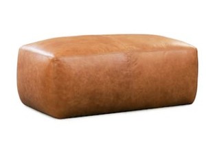 lot 5022 image: Poly and Bark Denver Leather Ottoman-Retail$816.99