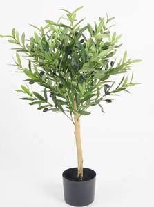 lot 2380 image: Wicker Park 3 Tall Faux Olive Tree
