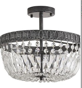 lot 2396 image: Parrot Uncle Chandelier Style 3 Light Ceiling Lamp