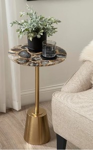 lot 3594 image: Kate and Laurel Tira Round Side Table Stone