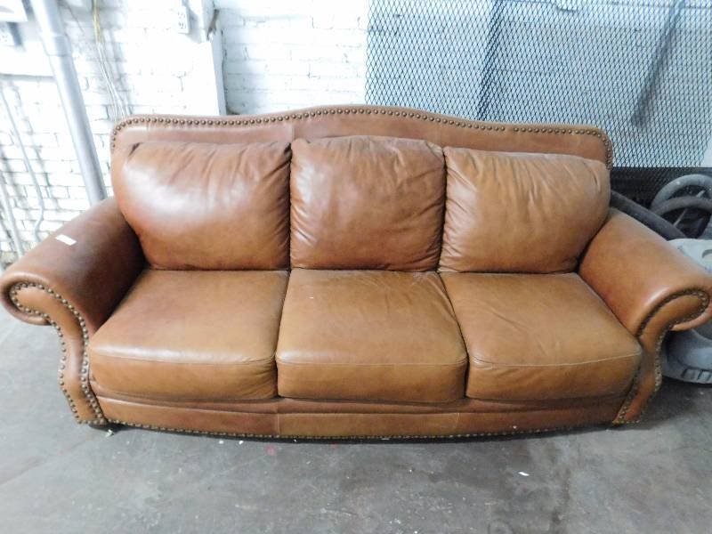 lot 197 image: Leather Couch