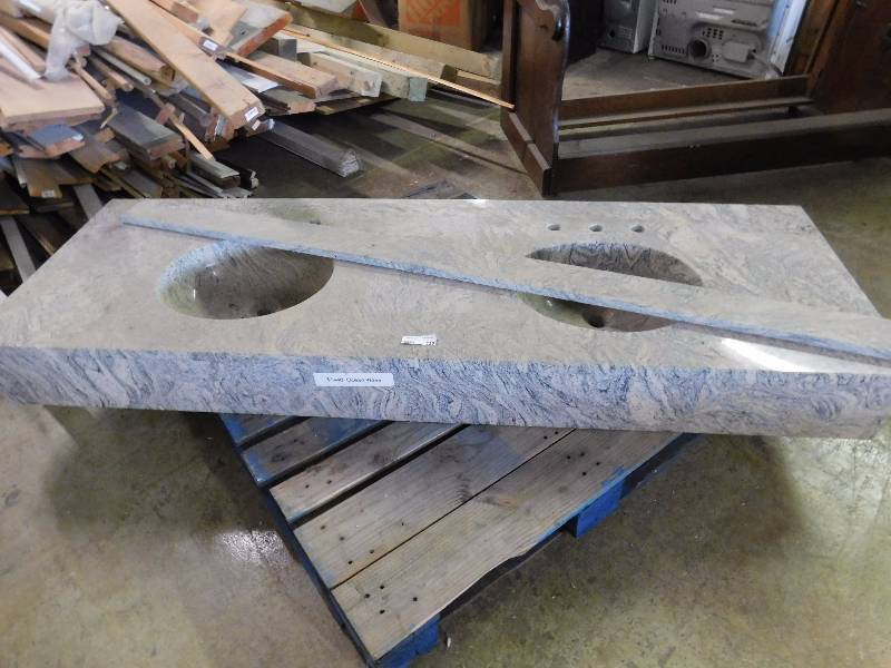lot 220 image: Large Granite Double Sink Combo