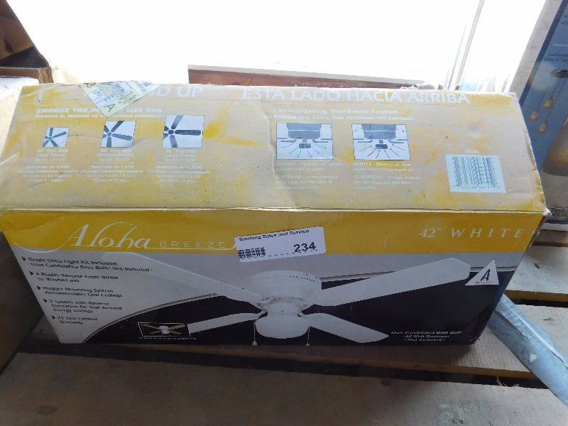 lot 234 image: New In Box Ceiling Fan