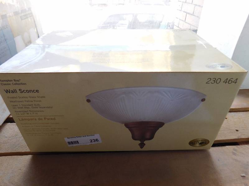 lot 236 image: New In Box Wall Sconce