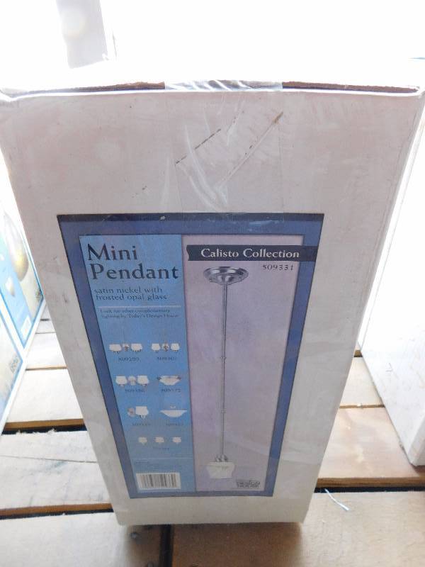 lot 237 image: 2 New In Box Hanging Mini Pendant