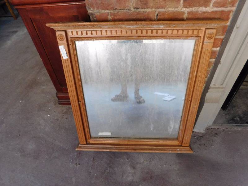lot 241 image: Wooden Framed Mirror