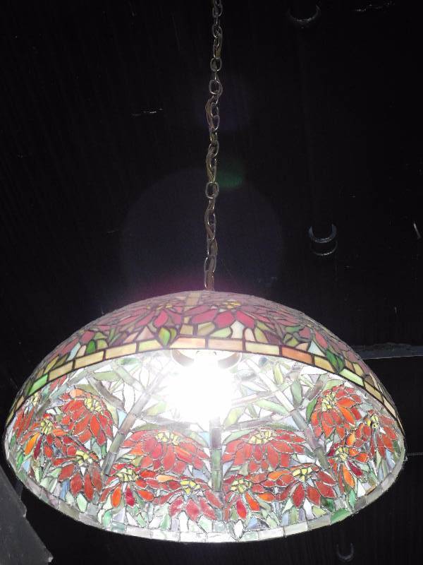 lot 254 image: Hanging Stained Glass Light
