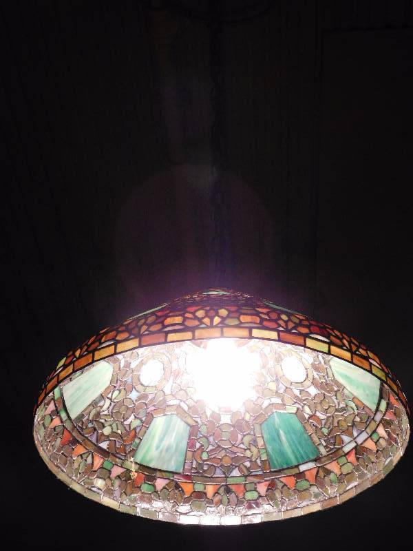 lot 252 image: Hanging Stained Glass Light
