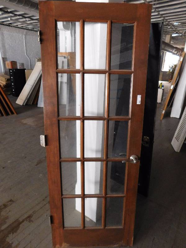 lot 292 image: Wood Door with Glass