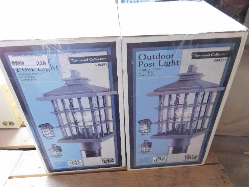 lot 239B image: Lot of 2 New In Box Outdoor Post Lights