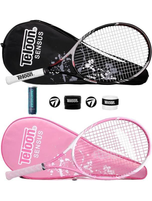 lot 3093 image: Teloon Tennis Rackets for Adults 2 pcs Recreational -27 inch Tennis Racquet for Men and Women College Students Beginner Tennis Racket
