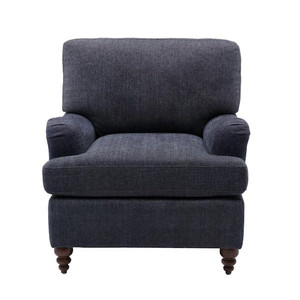 lot 1007 image: Clarendon Navy Upholstered Arm Chair retail$640