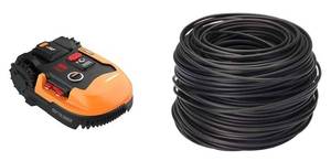 lot 1012 image: Worx Landroid M 20V Robotic Lawn Mower 14 Acre  10,890 Sq. Ft Power Share- WR147 (Battery & Charger Included) and WA0184 Landroid Boundary Wire Kit retail$1,270