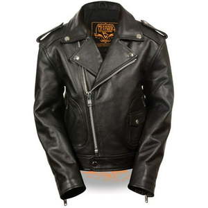 lot 1074 image: Milwaukee Childrens Biker Jacket wPatch Pocket Styling Black