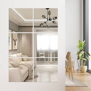 lot 1025 image: 6 Pack Acrylic Flexible Mirror Sheets Wall Mirror Tiles - stock photo approximate