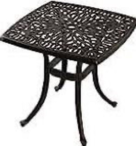 lot 1026 image: ZOTORUN Outdoor Cast Aluminum Side Table End Table for Patio, Backyard, Pool, Indoor Companion, Easy Maintenance and Weather Resistant, Bronze