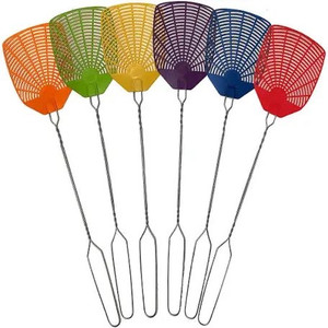 lot 1029 image: 3 pack Bug & Fly Swatter �� Braided Metal Handle