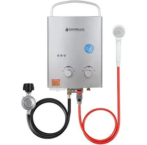lot 1081 image: Camplux 5L Portable Gas Water Heater, Grey