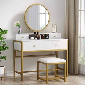 lot 1121 image: Tribesigns Large Vanity Table ONLY (see description)