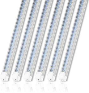 lot 1122 image: 6 Pack 8FT LED Shop Light Fixture, 80W Integrated LED Tube Light, 10000LM, 5000K Daylight, Linkable Shop Lights, 8 Foot T8 LED Tube Light for Garage,Warehouse, Workshop, Plug and Play