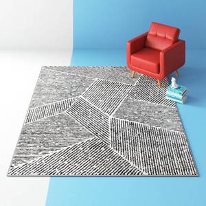 lot 1120 image: 53x7 Larsen Mid-Century Modern Stripe Rug Blue - Balta Rugs