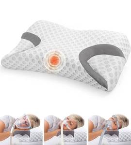 lot 1135 image: Memory Foam Pillow for CPAP Side Sleeper, IKSTAR 3.0 CPAP Pillow for Neck Support Relief Neck Pain Suit for All CPAP Masks User, Nasal Pillows for Side Back Sleepers - Reduce Air Leaks & Mask Pressure