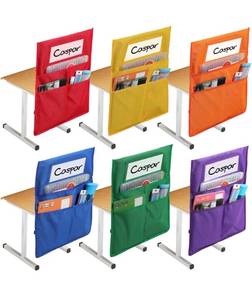 lot 1136 image: Chairback Buddy Pocket Chart, Student Chair Pockets for Classroom��Chairback Buddy Pocket Chair Pockets for Classroom1 Student Name Tag, Chair Pockets Organizer (MIX-6pcs)