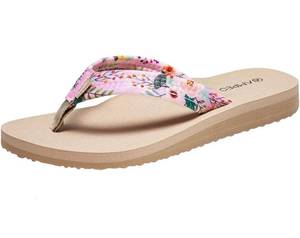 lot 1139 image: Womens Arch Support Flip Flops Comfortable Casual Summer Beach Thong Sandals