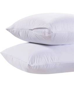 lot 1212 image: White Classic Zippered Style Pillow case Cover - Luxury Hotel Collection 200 Thread Count, Soft Quiet Zippered Pillow Protectors, King Size, Set of 2
