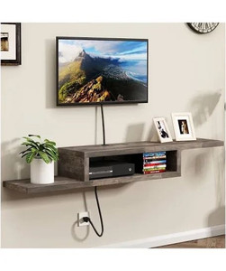 lot 1255 image: ChooChoo Wall Mounted TV Stand, Media Console Stand, 60�� TV Storage Floating Entertainment Shelf for Living Room, Bedroom