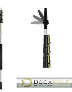 lot 1217 image: DocaPole 7-30 Foot Extension Pole - Multi-Purpose Telescopic Pole  Light Bulb Changer  Paint Roller  Duster Pole  Telescoping Pole for Window Cleaning, Gutter Cleaning, and Hanging Lights (See description)