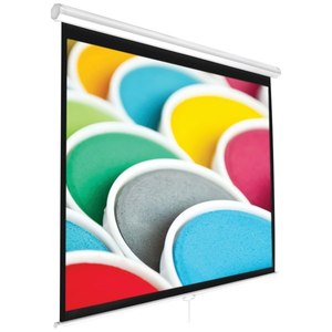lot 1232 image: Pyle Universal Pull-down Manual Projection Screen (100 Inches Diagonal)
