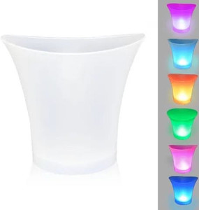 lot 1245 image: set of 4 LED Ice Bucket, Regular 5L Large Capacity Lighted Ice Bucket