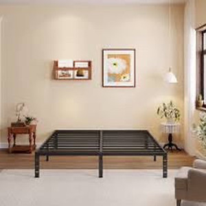 lot 1264 image: Vengarus 14 Inch Metal Platform Bed Frame-King Size Bed Frame