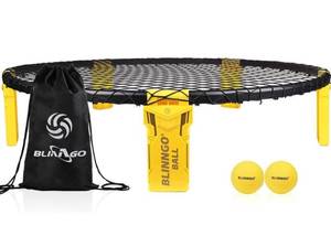 lot 1288 image: Blinngo Roundnet Game Set - Includes 2 Balls, Elastic Net, Pump and Carrying Bag - Played Indoors and Outdoors