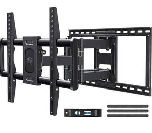 lot 1297 image: Mounting Dream UL Listed TV Wall Mount Bracket for Most 42-90 Inch TVs, Full Motion TV Mount with Articulating Arms, Max VESA 600x400mm and 132 lbs, Fits 16, 18, 24 Studs, MD2298