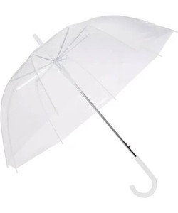 lot 1314 image: Weewooday 14 Pieces Clear Wedding Umbrella Automatic Open Rounded Umbrella Windproof Bubble Umbrella J Handle Large Canopy Stick Umbrella for Bride Groom Photography Rain Ceremony