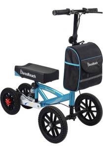 lot 1324 image: BlessReach Knee Scooter, All Terrain Foldable Knee Scooter Walker, Disc Brake Knee Walker for Foot Injuries Compact Crutches Alternative