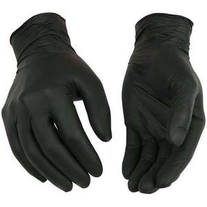 lot 21552 image: Kinco 6016526 Nitrile Disposable Gloves Black - Extra Large 2 Pack (Retail $30.01)
