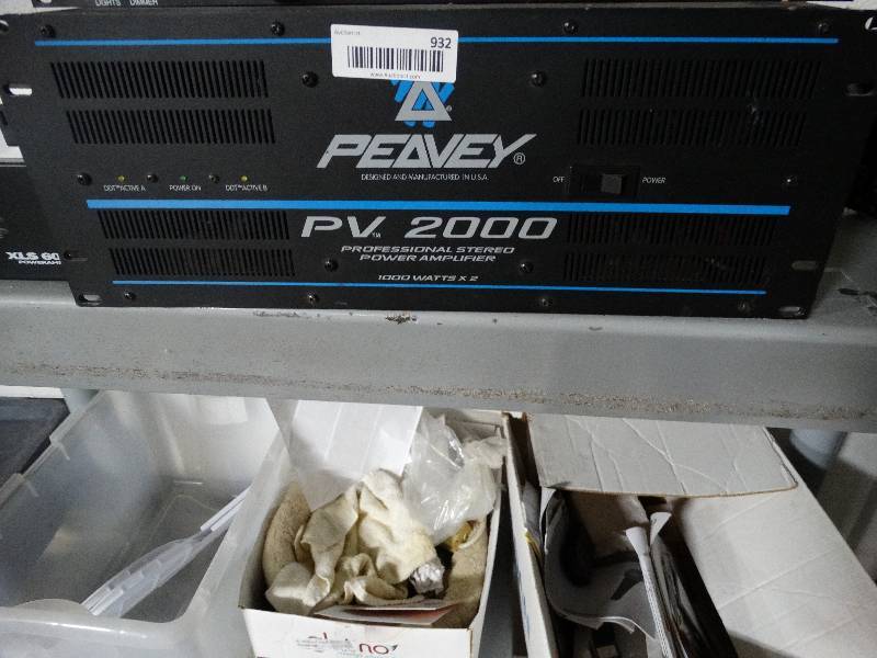 Peavey Pv00 00 Watt Power Amp Wichita Big Fat Fun Band Total Liquidation Equip Bid