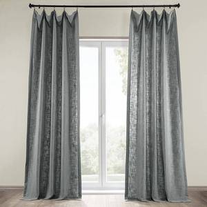 lot 1532 image: Solid Semi-Sheer Rod Pocket Single Curtain Panel 50x96 inch