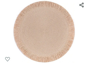 lot 1564 image: Set Of 4 Fringed Placemats
