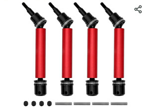lot 1599 image: C31564RED Alloy Machined Drive Shaft Set for Arrma Senton 3S, Typhon 3S, Vorteks 3S retaol $55.00