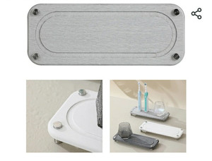 lot 1610 image: Sink Caddy Instant Dry Kitchen Sink Organizer Sponge Holder, Water Absorbent Diatomite Coasters, Water Absorbing Stone Used For Hand Soaps & Brushes & Toiletries In the Modern Home